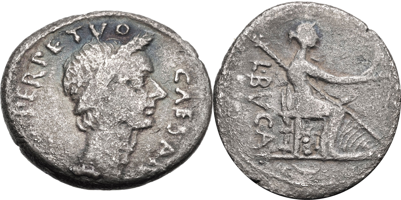 44 год до н э. Римские монеты с изображением Цезаря. Монеты римских императриц.