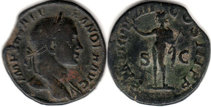монета Рим Александр Север Сестерций