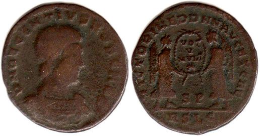 монета Рим Децентий