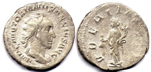 монета Рим Траян Деций антониниан