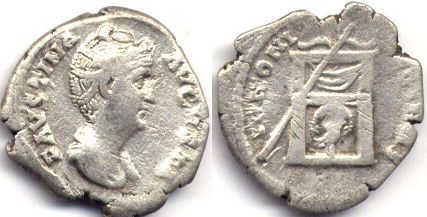 монета Рим Фаустина Старшая денарий
