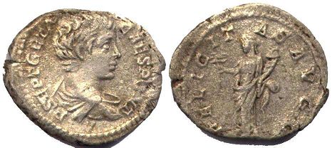 монета Рим Гета денарий