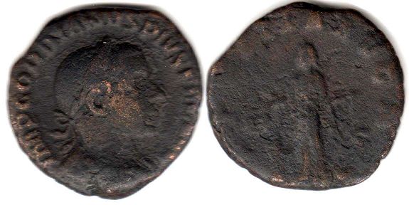 монета Рим Гордиан III ас