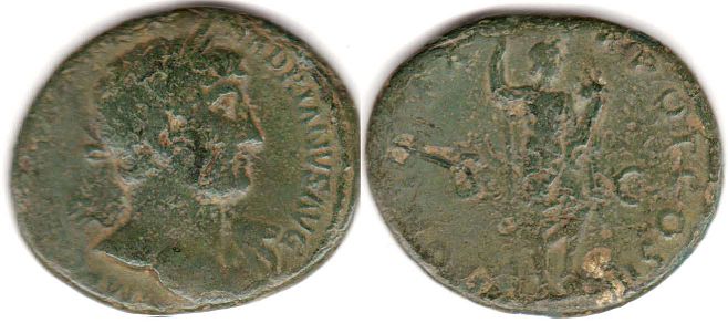монета Рим Адриан Acc
