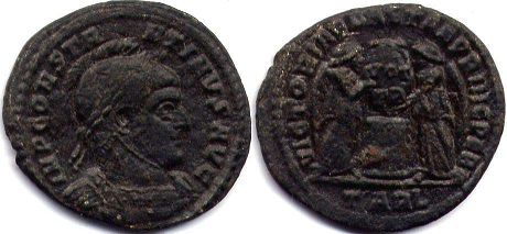 монета Рим Константин Великий