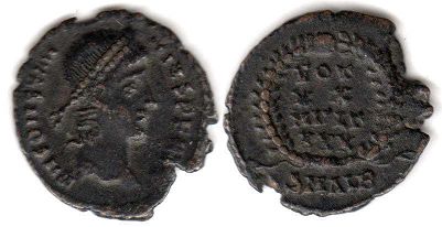 монета Рим Констанций II