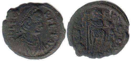 монета Рим Лев I Макелла