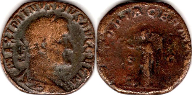 монета Рим Максимин Фракиец Сестерций