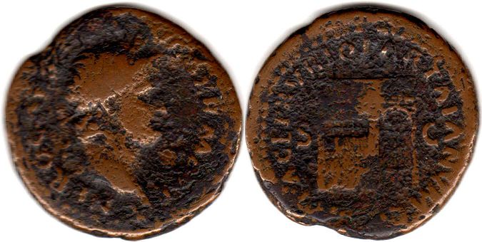 монета Рим Нерон асс