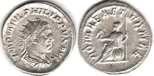 монета Рим Филипп Араб антониниан