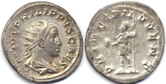 монета Рим Филипп II антониниан