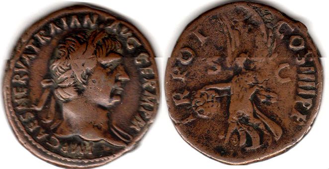 монета Рим Траян Acc