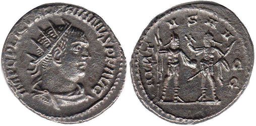 монета Рим Валериан антониниан