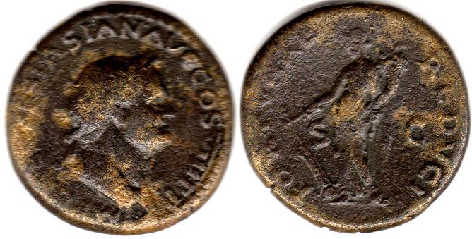 монета Рим Веспасиан дупондий