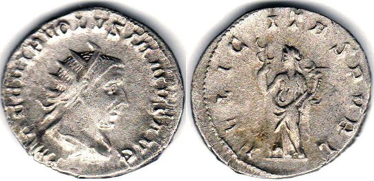 монета Рим Волузиан антониниан