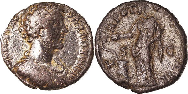 монета Рим Марк Аврелий асс