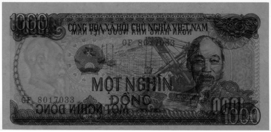 Вьетнам 1000 донгов 1987 banknote, 1000₫, watermark