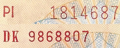 Типы серийных номеров on Вьетнам 100 донгов 1991 banknotes