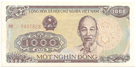Вьетнам банкнота 1000 донгов 1988, 1000₫, лицо