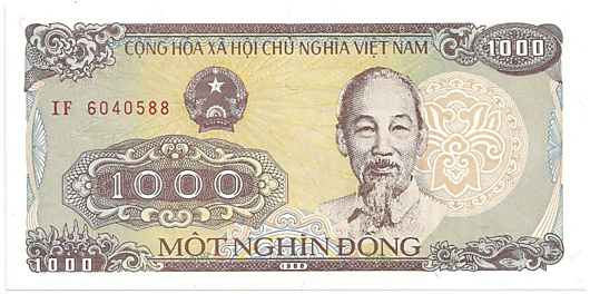 Вьетнам банкнота 1000 донгов 1988, 1000₫, лицо