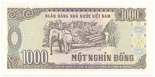 Вьетнам банкнота 1000 донгов 1988 specimen, 1000₫, оборотка