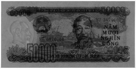 Вьетнам 50 000 донгов 1990 banknote, 50000₫, watermark