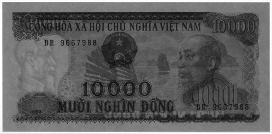 Вьетнам 10000 Донг 1993 banknote, watermark