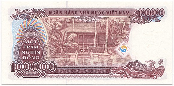Вьетнам банкнота 100 000 донгов 1994, 100000₫, оборотка