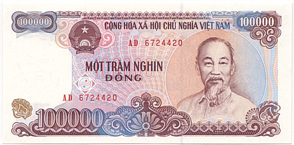 Вьетнам банкнота 100 000 донгов 1994, 100000₫, лицо