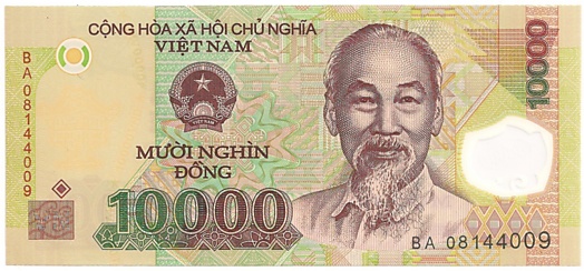 Вьетнам Полимерные 10 000 донгов 2008 banknote, 10000₫, лицо