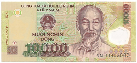 Вьетнам Полимерные 10 000 донгов 2011 banknote, 10000₫, лицо