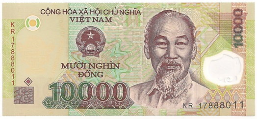 Вьетнам Полимерные 10 000 донгов 2017 banknote, 10000₫, лицо