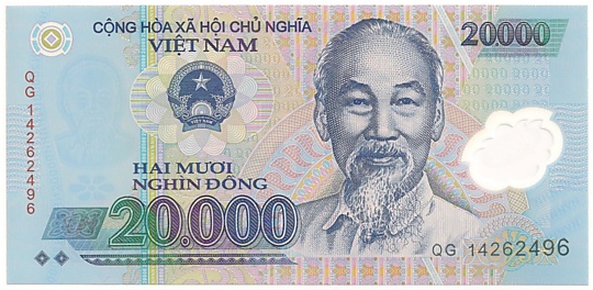 Вьетнам Полимерные 20 000 донгов 2014 banknote, 20000₫, лицо