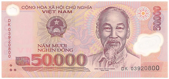 Вьетнам Полимерные 50 000 донгов 2003 banknote, 50000₫, лицо