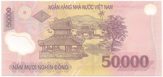 Вьетнам Полимерные 50 000 донгов 2005 banknote, 50000₫, оборотка