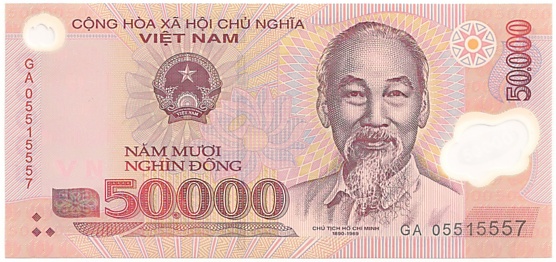 Вьетнам Полимерные 50 000 донгов 2005 banknote, 50000₫, лицо