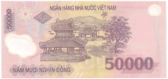Вьетнам Полимерные 50 000 донгов 2014 banknote, 50000₫, оборотка