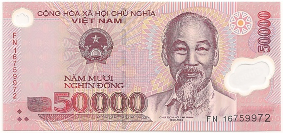 Вьетнам Полимерные 50 000 донгов 2016 banknote, 50000₫, лицо