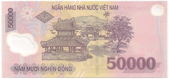 Вьетнам Полимерные 50 000 донгов 2017 banknote, 50000₫, оборотка
