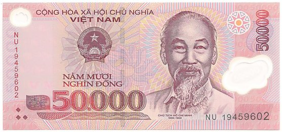 Вьетнам Полимерные 50 000 донгов 2019 banknote, 50000₫, лицо