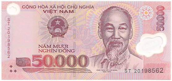 Вьетнам Полимерные 50 000 донгов 2020 banknote, 50000₫, лицо