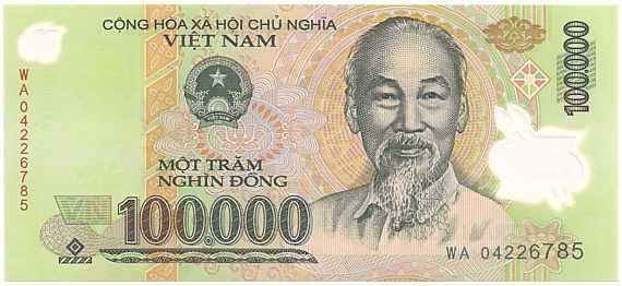 Вьетнам Полимерные 100 000 донгов 2004 banknote, 100000₫, лицо