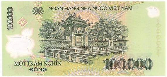 Вьетнам Полимерные 100 000 донгов 2005 banknote, 100000₫, оборотка