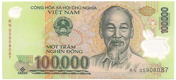 Вьетнам Полимерные 100 000 донгов 2005 banknote, 100000₫, лицо