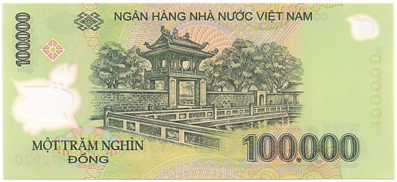 Вьетнам Полимерные 100 000 донгов 2006 banknote, 100000₫, оборотка