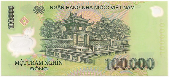 Вьетнам Полимерные 100 000 донгов 2008 banknote, 100000₫, оборотка