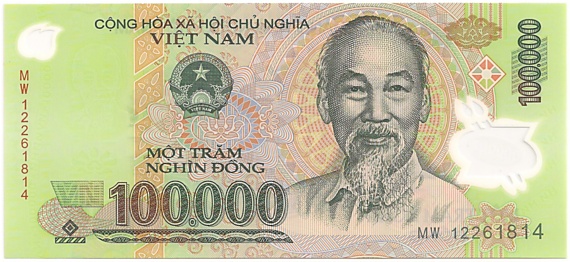 Вьетнам Полимерные 100 000 донгов 2012 banknote, 100000₫, лицо