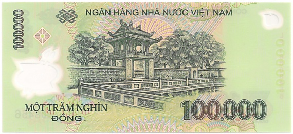 Вьетнам Полимерные 100 000 донгов 2016 banknote, 100000₫, оборотка