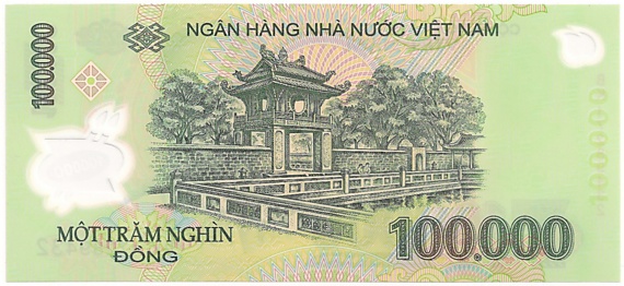 Вьетнам Полимерные 100 000 донгов 2017 banknote, 100000₫, оборотка