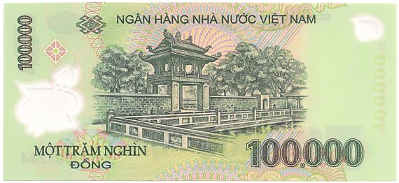 Вьетнам Полимерные 100 000 донгов 2021 banknote, 100000₫, оборотка